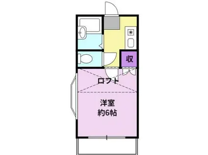 アーサーII(1K/2階)の間取り写真