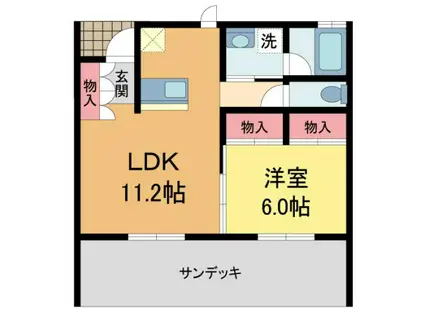 トリニティーコート(1LDK/1階)の間取り写真