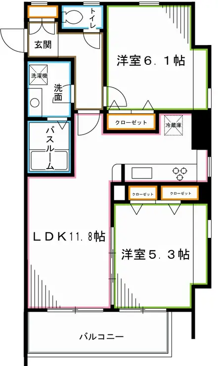 R&T杉並下井草 2階階 間取り