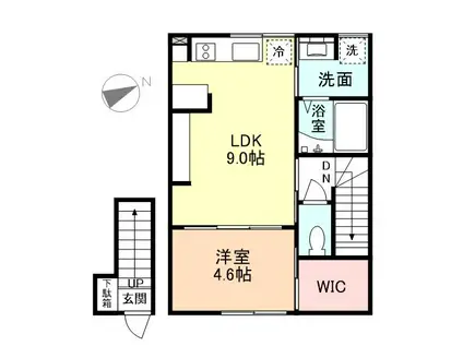 LAPIS CORAL(1LDK/2階)の間取り写真