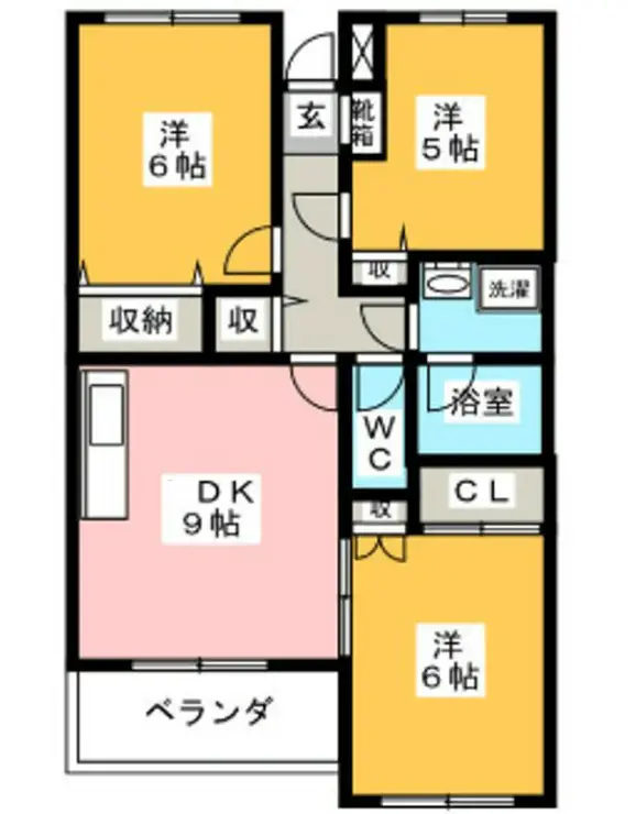 エスポワールさつきが丘 3階階 間取り