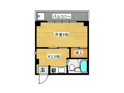 エスポワール多摩(1K/3階)の間取り写真