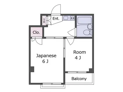 CASA戸越公園(2K/2階)の間取り写真