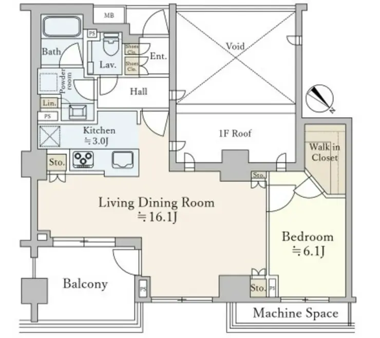 プラウド恵比寿 4階階 間取り
