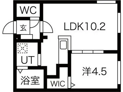 GRAND GRACE312(1LDK/4階)の間取り写真
