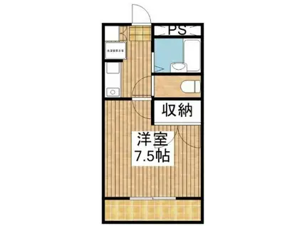 レジデンスISY(1K/1階)の間取り写真