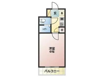 グローリア初穂椎名町(1K/8階)の間取り写真