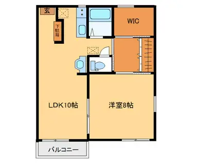 パークハイツA(1LDK/1階)の間取り写真