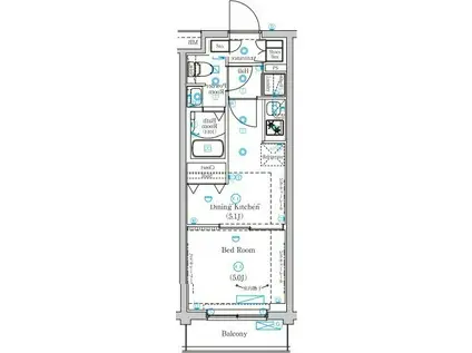 MIND HIGASHIJUJO(1DK/1階)の間取り写真