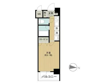 ZOOM椎名町駅前(1K/5階)の間取り写真