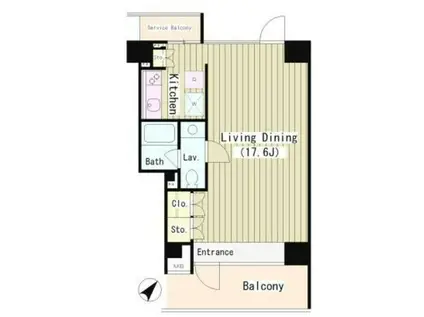 パークアクシス渋谷(ワンルーム/6階)の間取り写真