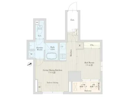 HIROO VILLAGE 広尾ヴィレッジ(1LDK/7階)の間取り写真