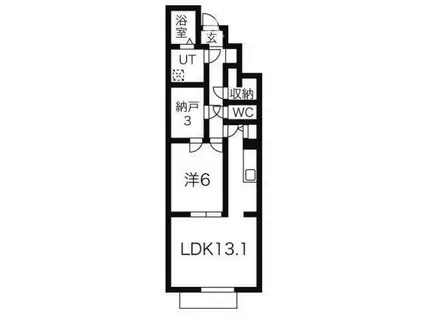 フォレストメゾン増尾台(1SLDK/1階)の間取り写真