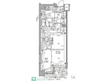 クレイシアIDZ練馬富士見台(1LDK/4階)の間取り写真
