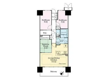 レジデントプレイス西葛西(3LDK/9階)の間取り写真