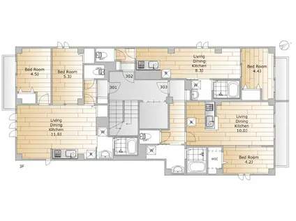 パレス惠泉館(2LDK/3階)の間取り写真