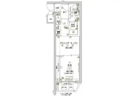 ECREDE赤羽サウス(1DK/3階)の間取り写真