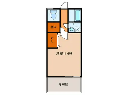 レバンス高取(ワンルーム/1階)の間取り写真