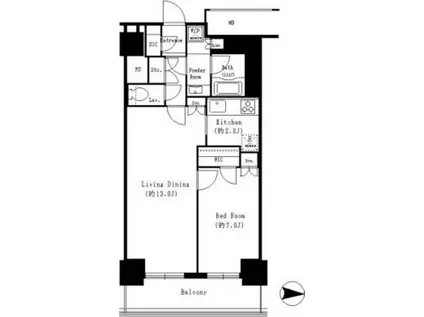 キャナルスクウェア豊洲(1LDK/8階)の間取り写真