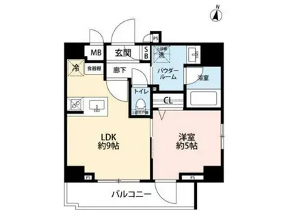 GRAND CONCIERGE 恵比寿(1DK/3階)の間取り写真