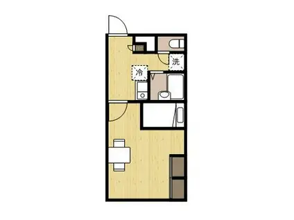 シエル神辺(1K/1階)の間取り写真