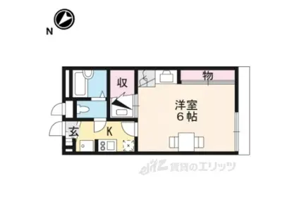 メイプルスクエア平城山(1K/2階)の間取り写真