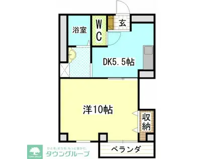 GCアネックス(1DK/3階)の間取り写真