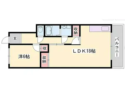 ハイツガルム(1LDK/3階)の間取り写真