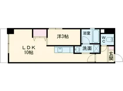 エオナス浜田(1LDK/5階)の間取り写真