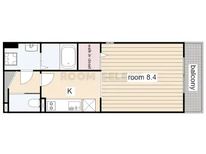 カーサ・タチバナ(1K/3階)の間取り写真