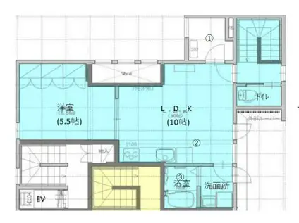 COTO(1LDK/2階)の間取り写真
