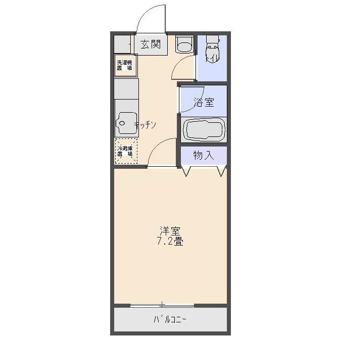 IJハウスお茶畑(1K/1階)の間取り写真