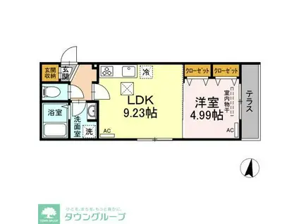 アナシエ徳丸(1LDK/3階)の間取り写真