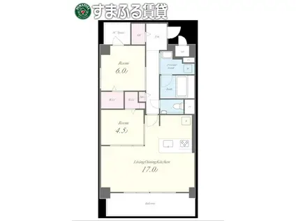 ベルアージュ(2LDK/2階)の間取り写真