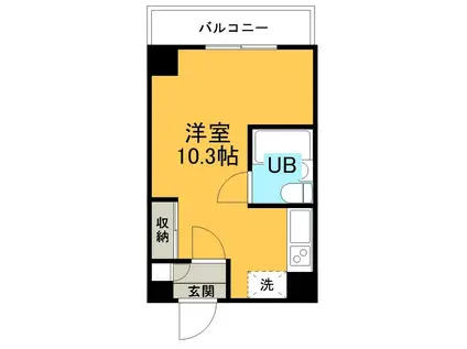 アーブ北3(ワンルーム/2階)の間取り写真
