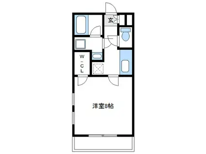 リーベンハイツ(1K/2階)の間取り写真