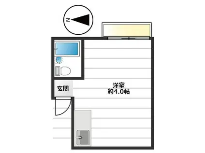 ハイツ西台A(ワンルーム/1階)の間取り写真