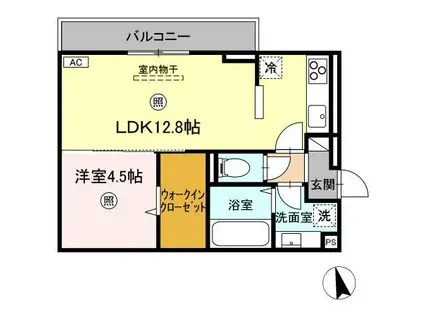 DAIWA SUITE III(1LDK/2階)の間取り写真
