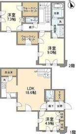 ブリランテ苦楽園(3LDK/1階)の間取り写真
