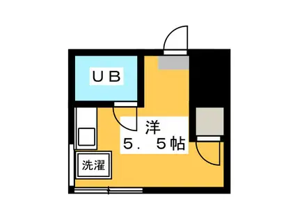 佐藤ビル(ワンルーム/2階)の間取り写真