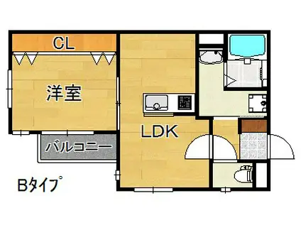 ARCASA KISINOSATO I(1LDK/1階)の間取り写真