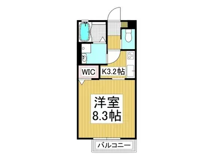 S-FLAT.MINOWA(1K/2階)の間取り写真