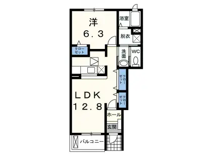 サンライズ(1LDK/1階)の間取り写真