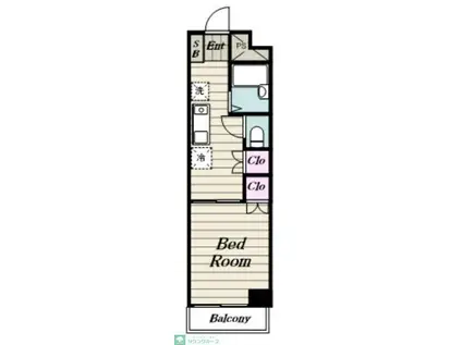 カサール目白台(1K/2階)の間取り写真