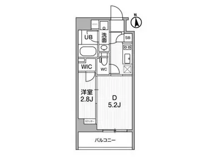 ALTERNA東池袋(2K/6階)の間取り写真