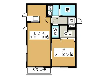 サニーコート桜木(1LDK/2階)の間取り写真