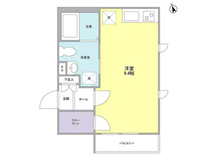 シルバラードトスカン(ワンルーム/2階)の間取り写真