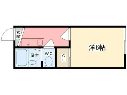 細江マンション(1K/2階)の間取り写真