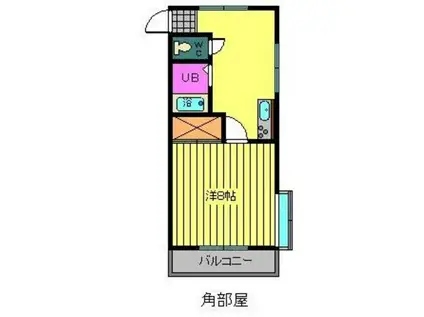 アビタシオン(1K/1階)の間取り写真