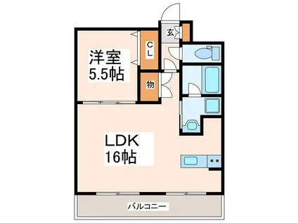 VIN DE NOBLE(1LDK/2階)の間取り写真